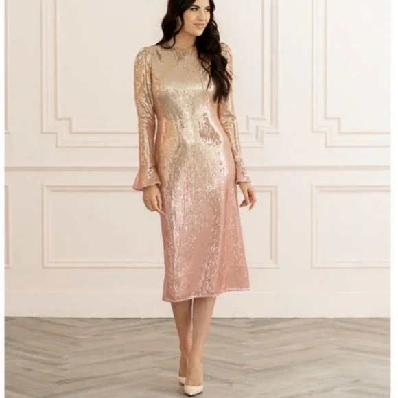Rachel Parcell Dresses | Nwt Rachel Parcell Pink Ombr Sequin Dress | Color: Pink | Size: S | Anexisc's Closet